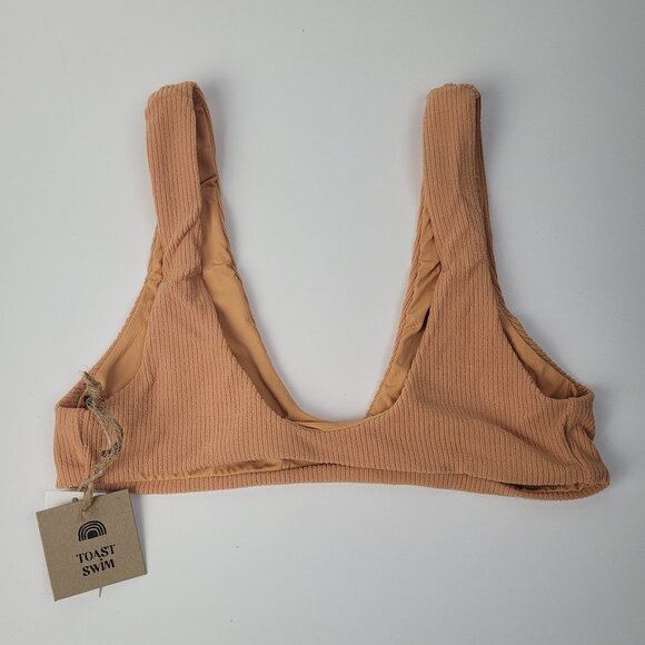 FREE PEOPLE Toast Swimwear Signature Scoop Top Dusty Coral - Picture 2 of 2